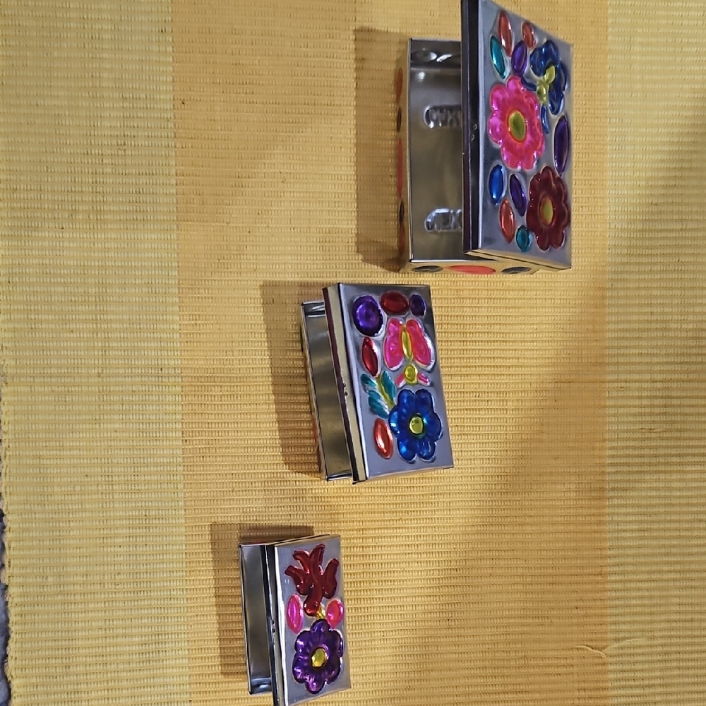 Colorful Floral Metal Clips